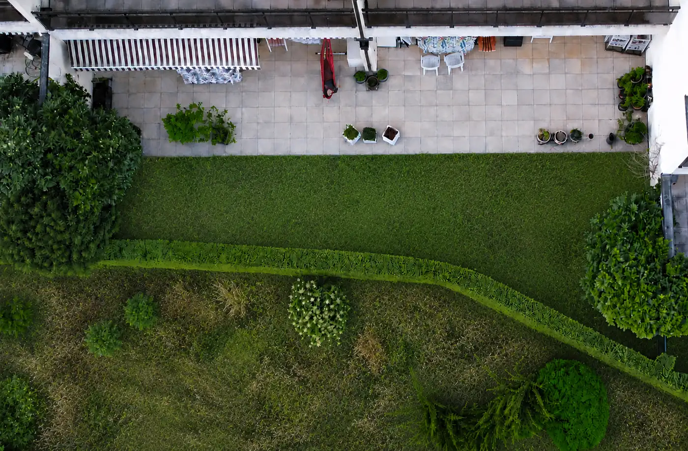 Le jardin clôturé pour les chiens accueillis